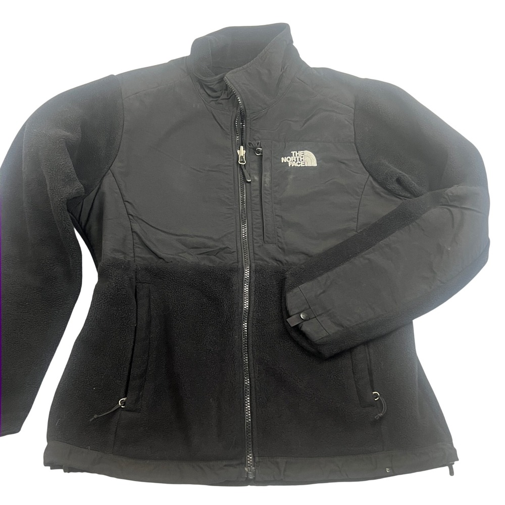 The North Face Denali Fleece Jacket Womens Medium Black Full Zip Mock Neck
